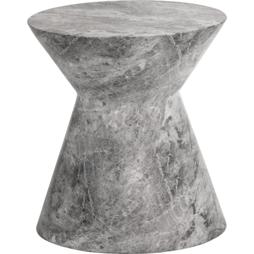 Astley Outdoor End Table in Grey Marble Look Concrete